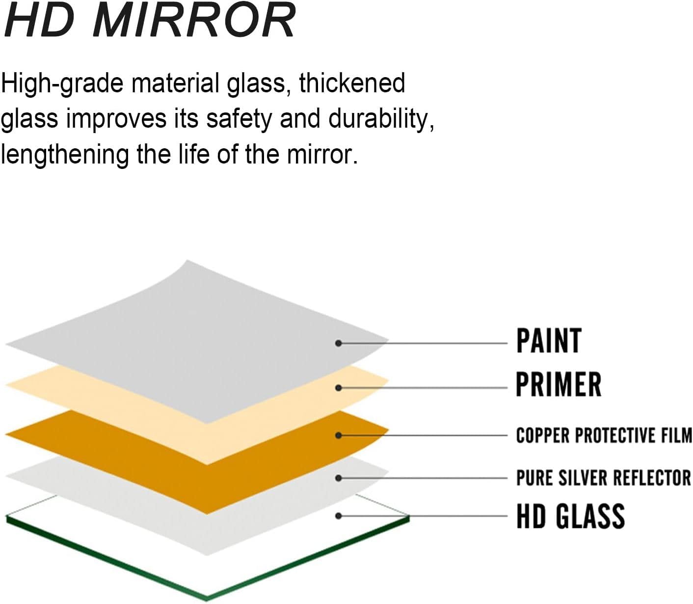 Eruner Large Round Mirror - 45 Inch Circle Wall Mirror, Gold Metal Frame, Decorative Modern Vanity Mirror for Bathroom, Living Room, Entryway