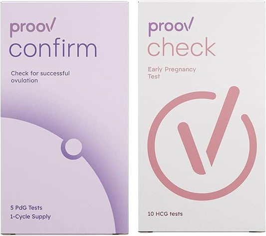 Confirm Ovulation and Pregnancy Test Combo Kit | PdG Progesterone Metabolite Test - Only FDA-Cleared Test to Confirm Successful Ovulation at Home | Early Pregnancy Tests