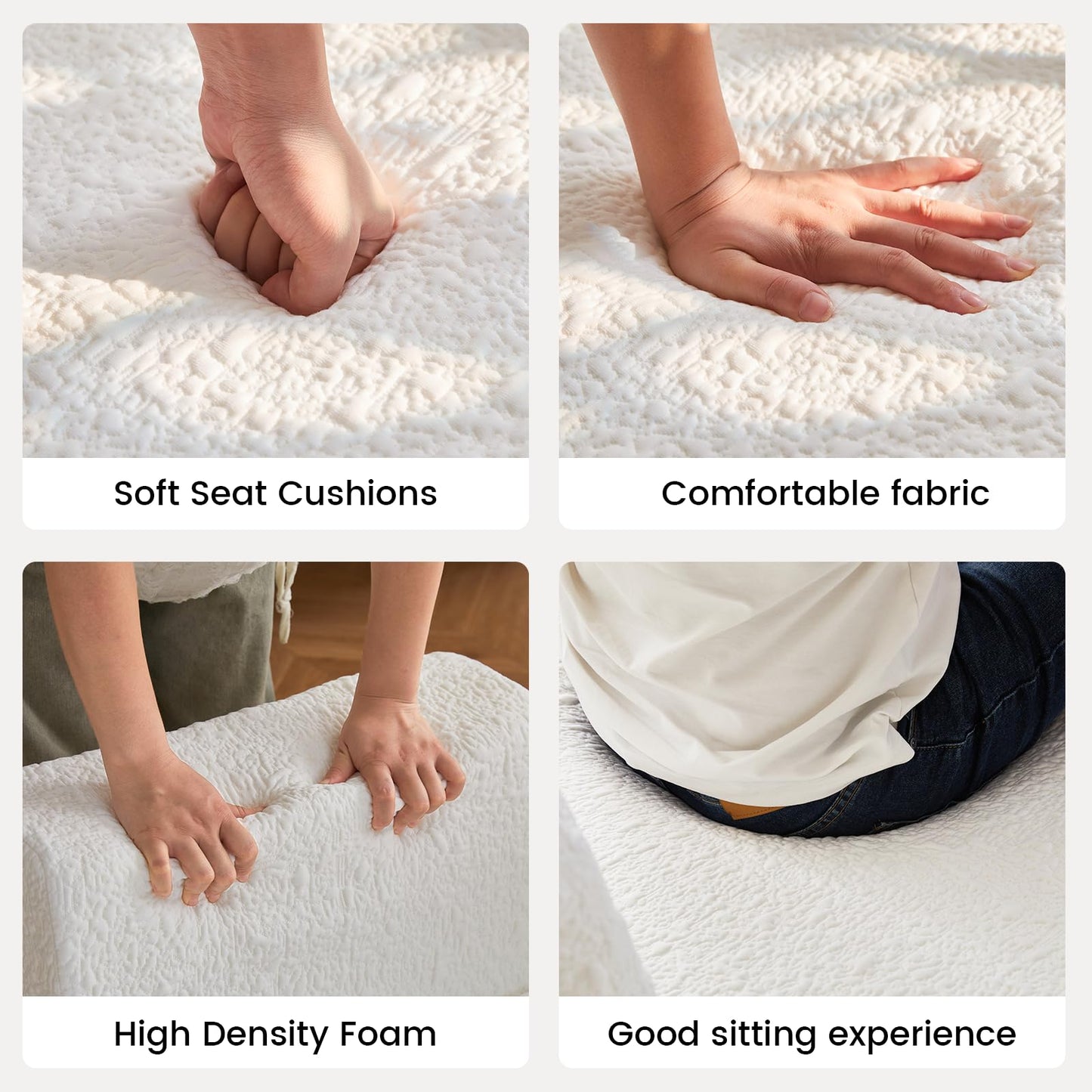 Cloud Combination Sofa, Free Combination Deep Seat Corner Sofa, Corduroy Cloud Sectional Couch, Modern Minimalist Modular Couch for Living Room Bedroom, No Assembly Required (2*Sofa Module)