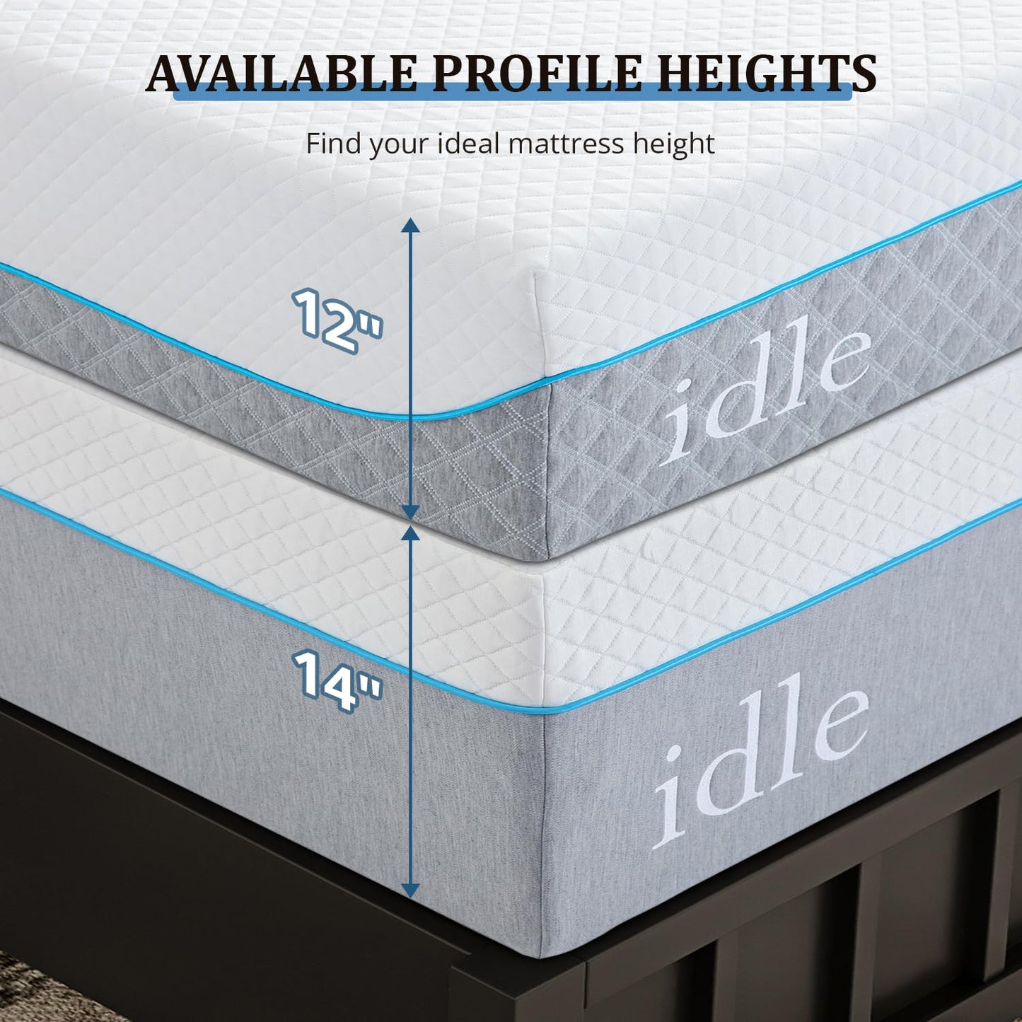EGOHOME Queen Mattress 12 Inch Cooling Memory Foam, Fiberglass Free, Mattress Bed in a Box for Back Pain Relief, Medium Firm, CertiPUR-US Certified, 60”x80”x12”, White