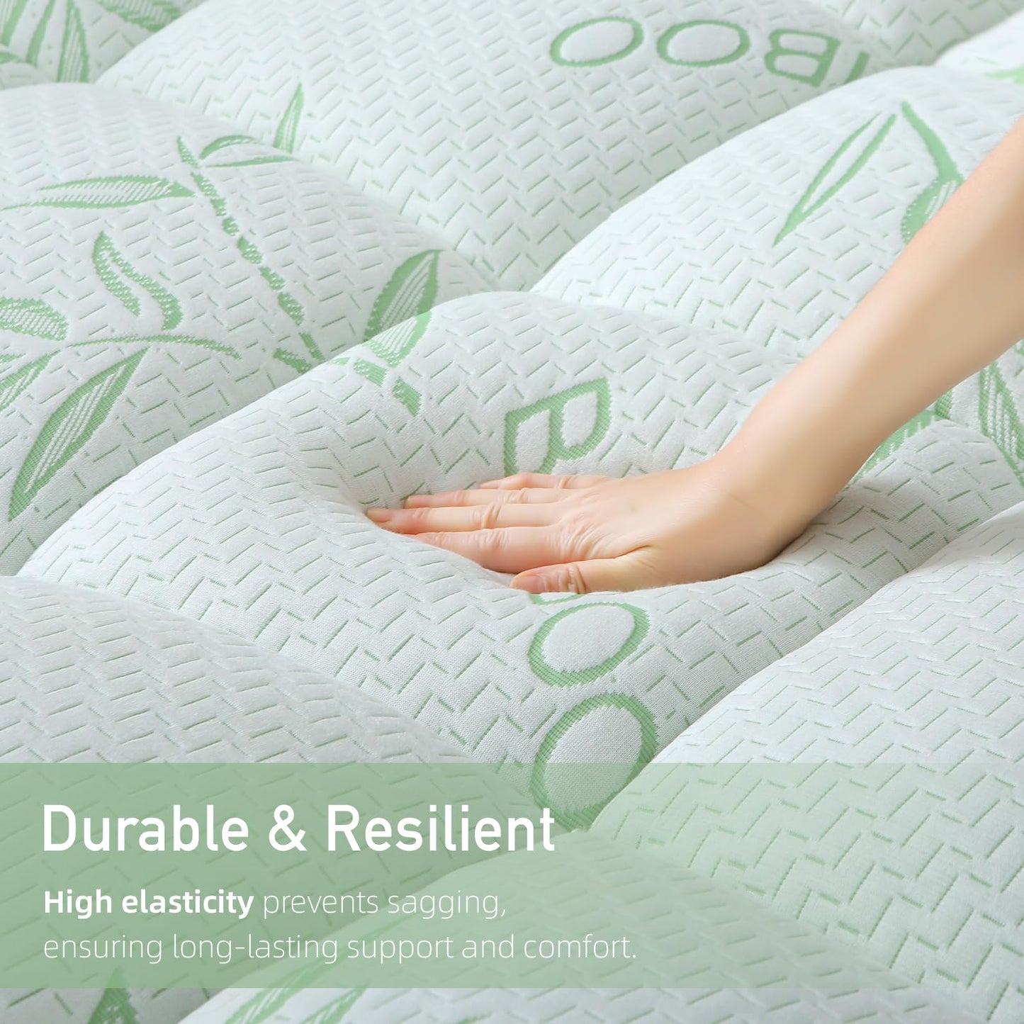 Extra Thick Mattress Topper Queen Size, Waterproof Soft Viscose Derived from Bamboo, Pillow Top Mattress Pad, Mattress Cover 1000GSM Filling with Deep Pocket for Back Pain Relief