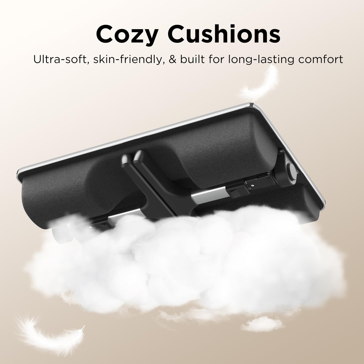 FoldWise 2-in-1 Lap Desk & Laptop Stand for Bed - Soft Cushions, Foldable & Adjustable Laptop Lap Desk for Couch, Wrist Rest, Tablet Holder, Edge Stopper & Leather, Ideal for Bed Desk, Couch & Chair