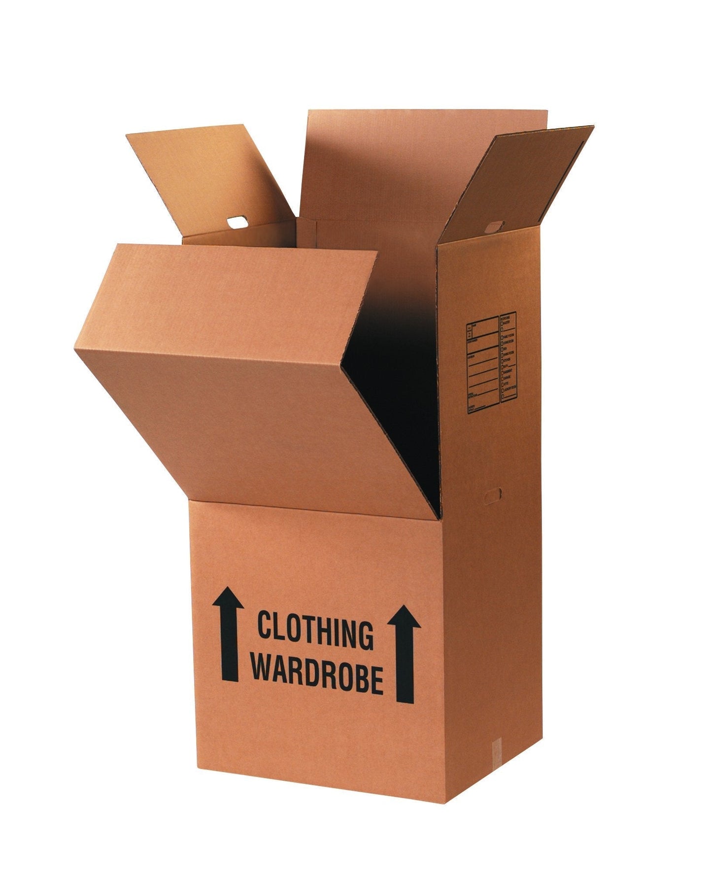 BOX USA Wardrobe Moving Boxes, 24"L x 20"W x 46"H, Packing and Moving, Hanger Bar Sold Separately, Kraft (Pack of 5)
