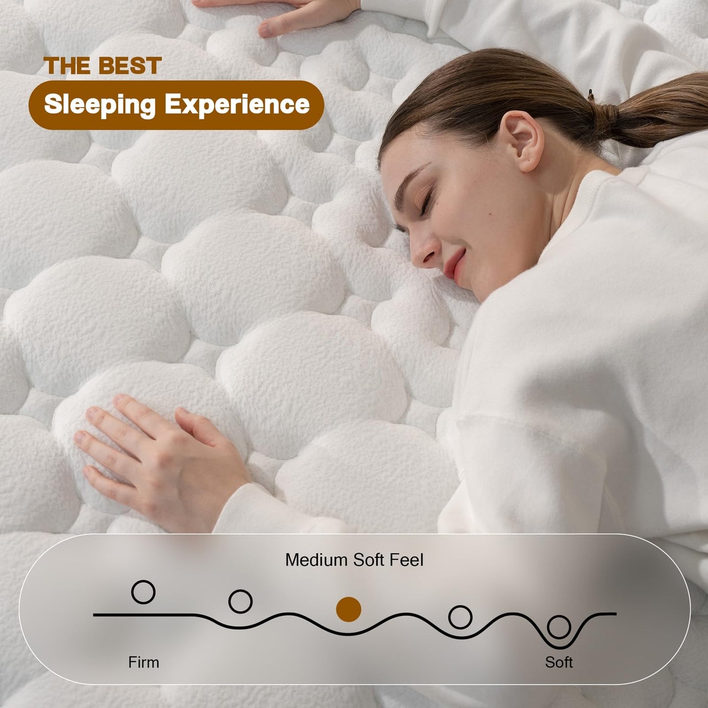 AN Adamant Noyau Full Size Mattress,12 Inch Hybrid Full Mattress in a Box with Memory Foam and Pocket Spring for Pressure Relief & Comfort Sleep & Zoned Support, Medium Firm,CertiPUR-US