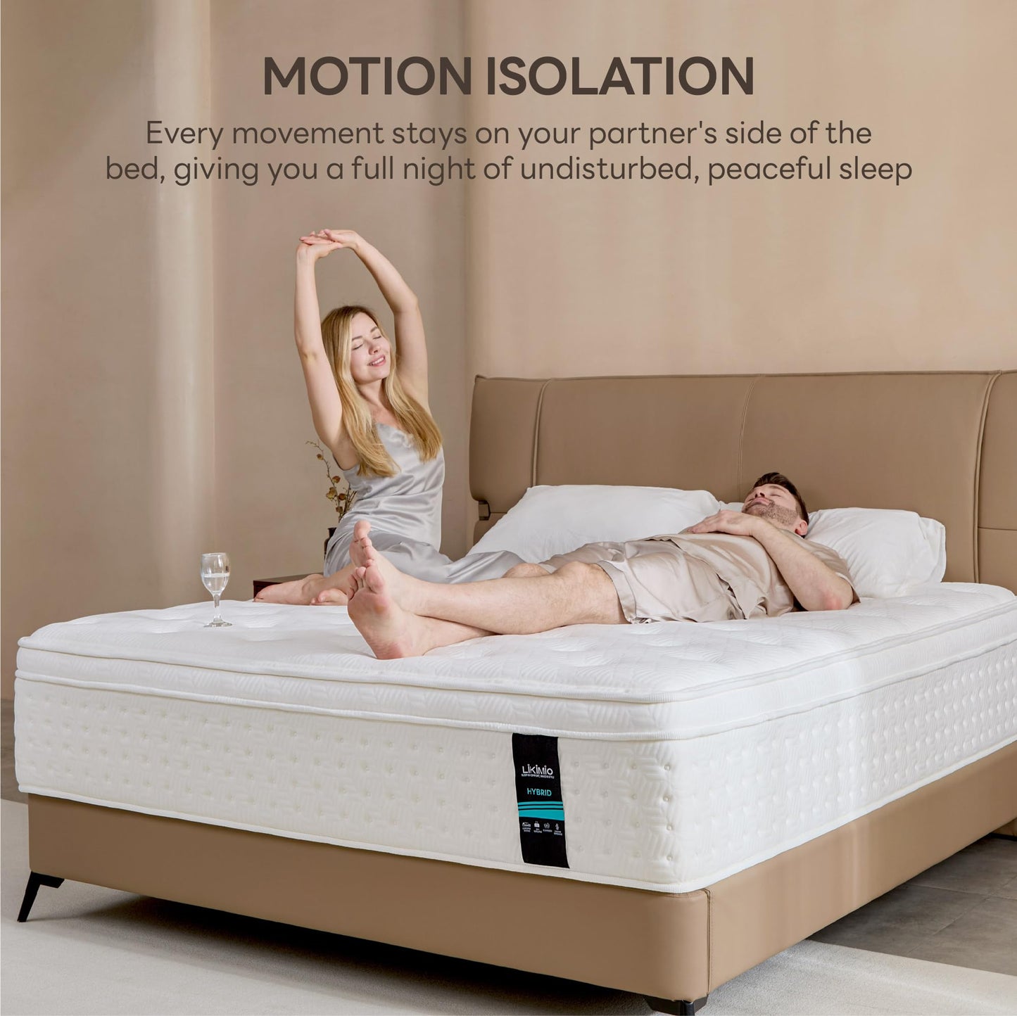 LIKIMIO 12 Inch Twin Mattress, Cool Hybrid Mattress in a Box, Gel Memory Foam, Individual Pocket Springs for Strong Edge Support, Motion Isolation, Pressure Relief, Oeko-TEX & CertiPUR-US, SG Made