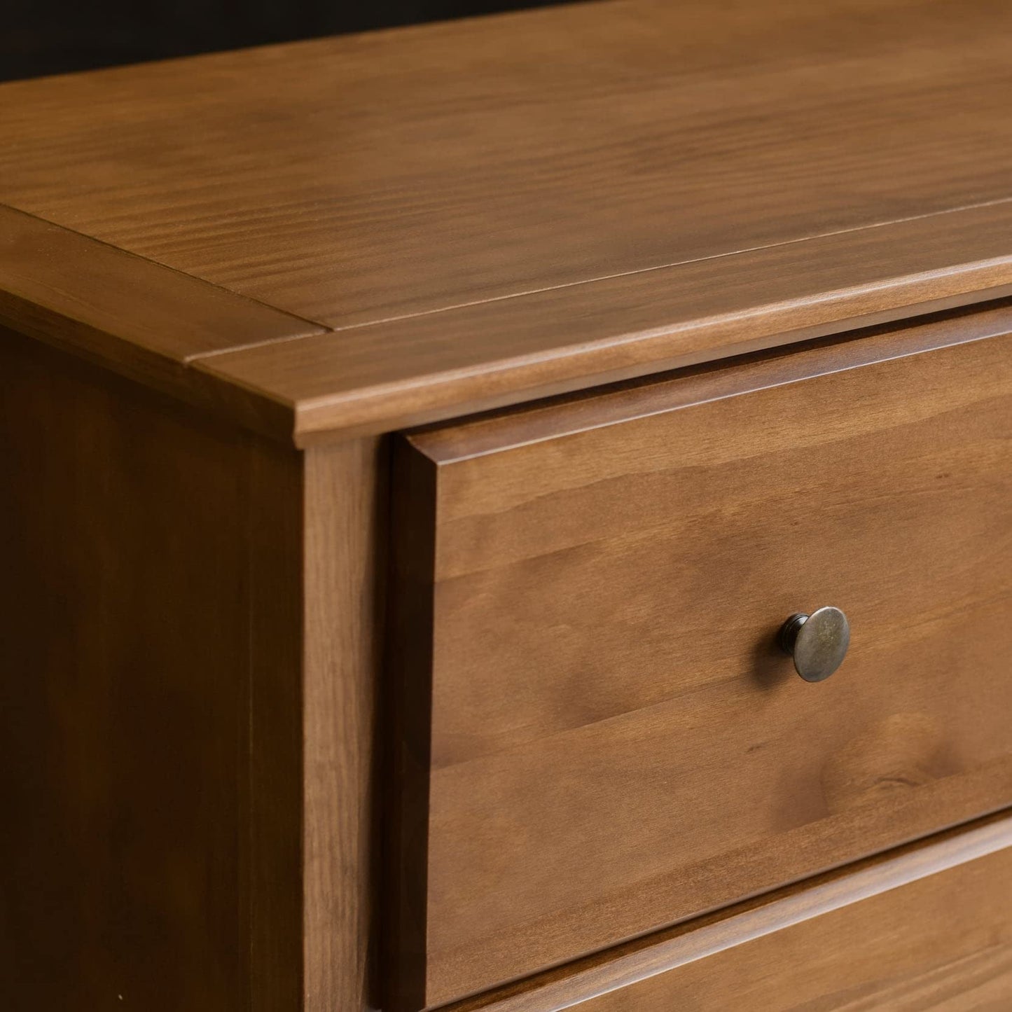Grain Wood Furniture Shaker 6-Drawer Dresser, Solid Wood with a Walnut Finish