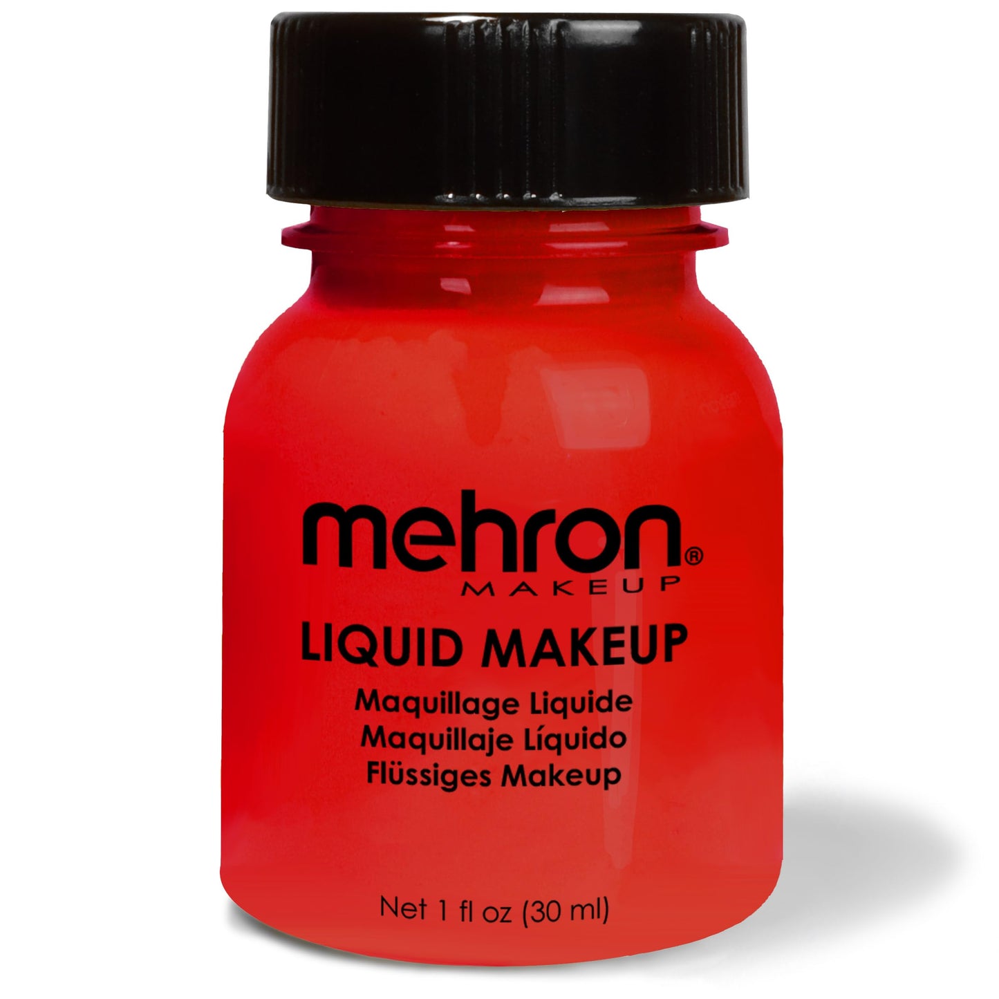 Mehron Makeup Liquid Makeup | Face Paint and Body Paint Perfect for Halloween, Cosplay I Air Brush Compatible Body Paint (1 oz) (RED)