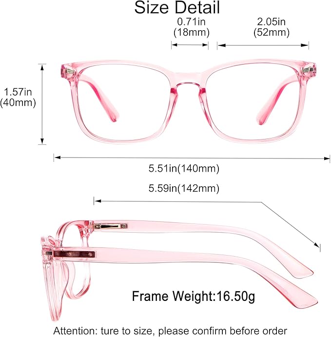 YEIN Bifocal Reading Glasses with Blue Light Blocking Lenses, Bifocal Reader for Women, Vintage Square frame with Spring Hinge (+1.00/+4.00 magnification)