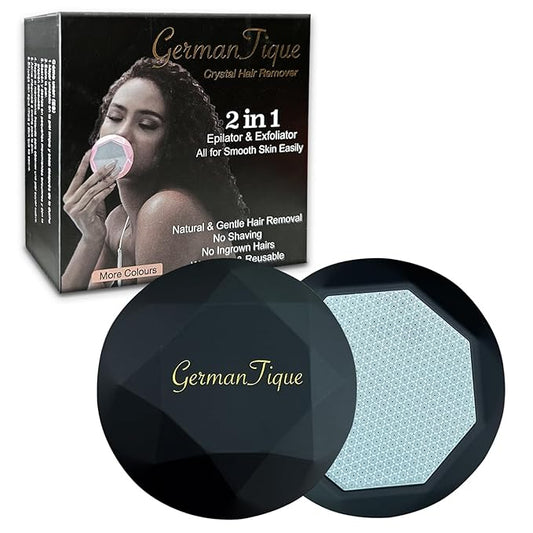 Crystal Hair Eraser,Upgraded Crystal Hair Remover Diamond,Painless and Effective Nano Glass Hair Removal Stone and Skin Exfoliation,Natural Epilator for Women and Men(Black)