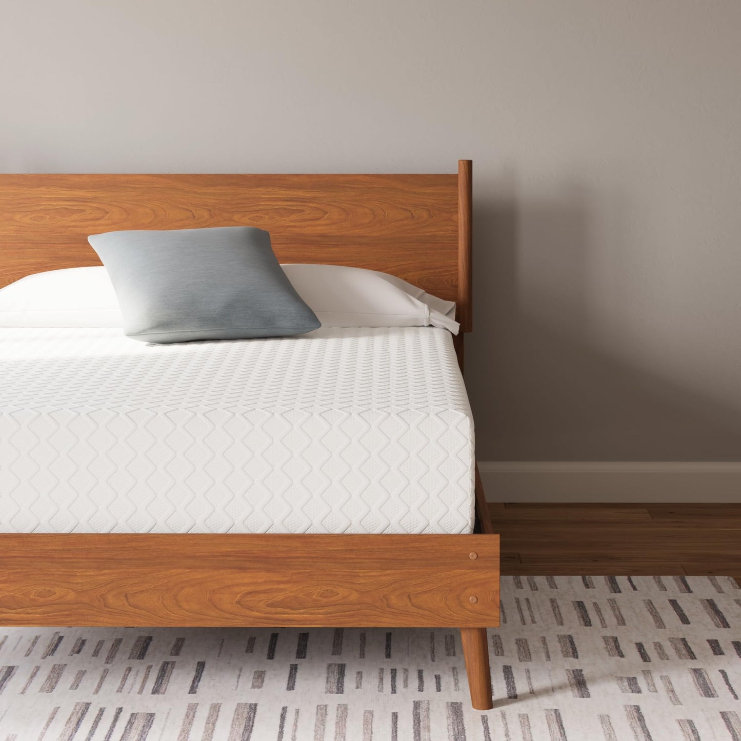 Signature Design by Ashley King Size Chime 12 Inch Medium Firm Memory Foam Mattress with Green Tea & Charcoal Gel for Pressure Relief
