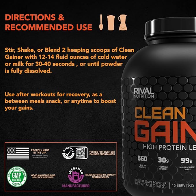 Rival Nutrition Gainer Soft Serve Vanilla 5lbs