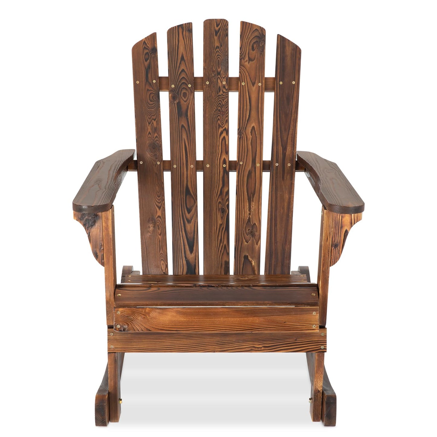 FURNDOOR 2PCS Patio Rocking Chair - Adirondack Rocker Chair Set of 2, Outdoor Wooden Rocking Chairs for Porch, Balcony, Backyard, Poolside