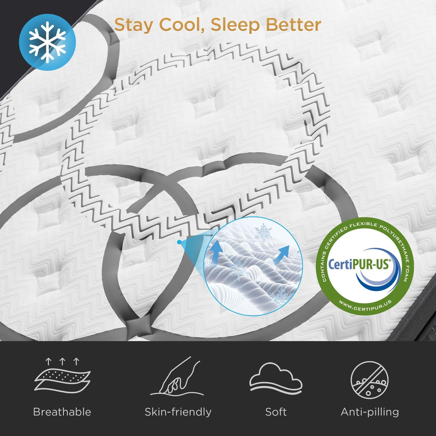 PUBPLON Queen Mattress 12 Inch Hybrid Mattresses Euro Top Medium Firm for Back & Lumbar Support, 365 Night Trial, Individual Pocket Spring Bed for Motion Isolation & Pressure Relief (12 Inch, Queen)