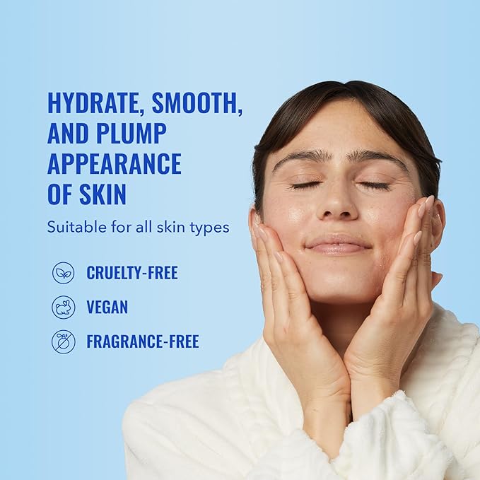 Good Molecules Hyaluronic Acid Serum - 1% Hyaluronic Acid Non-Greasy Ultra hydrating Serum Facial Moisturizer for Plumper Skin, Skin Care for Face