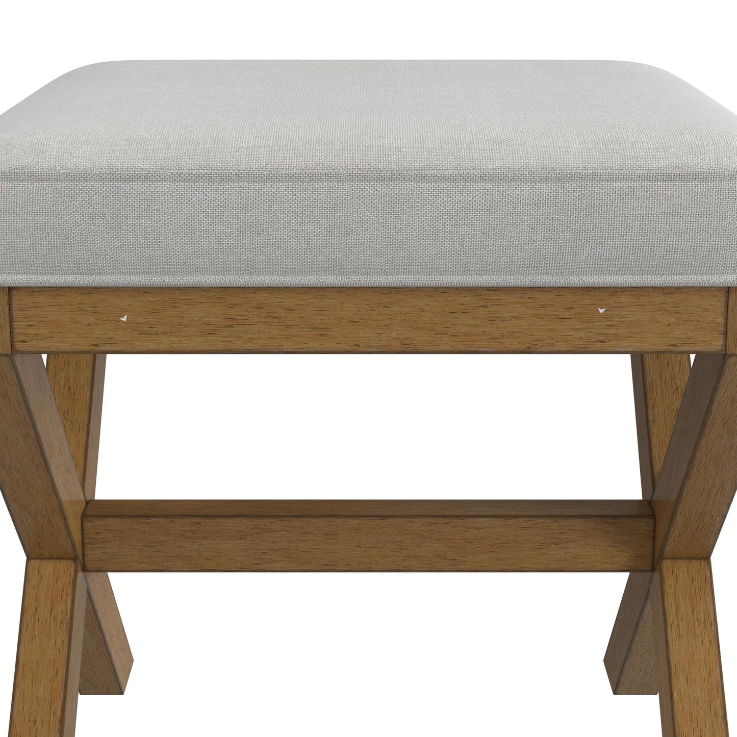 Hillsdale Somerset Backless Wood Vanity Stool for Makeup Room or Bathroom, Dark Driftwood