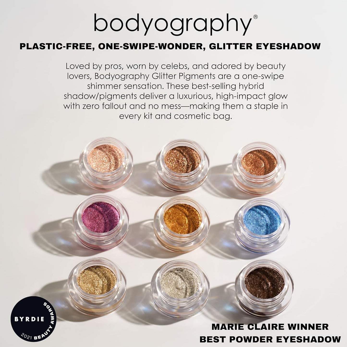 Bodyography Glitter Pigments Eyeshadow, Solar Flare (Bronze Rose)