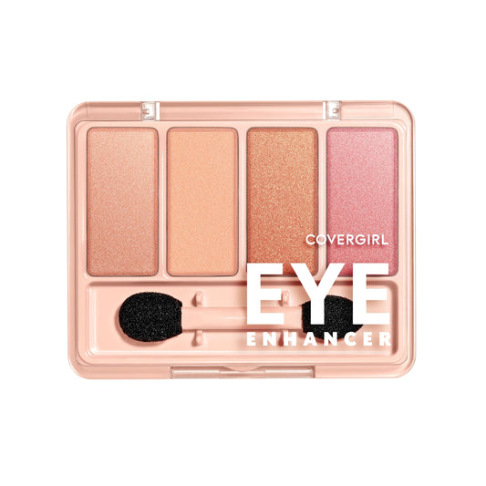 COVERGIRL Eye Enhancer, Bellini Spritz, Eyeshadow Quad, Easy to Wear, Clean & Vegan, Talc-Free, Matte & Shimmer Finishes, Smudge-Proof, 0.19oz