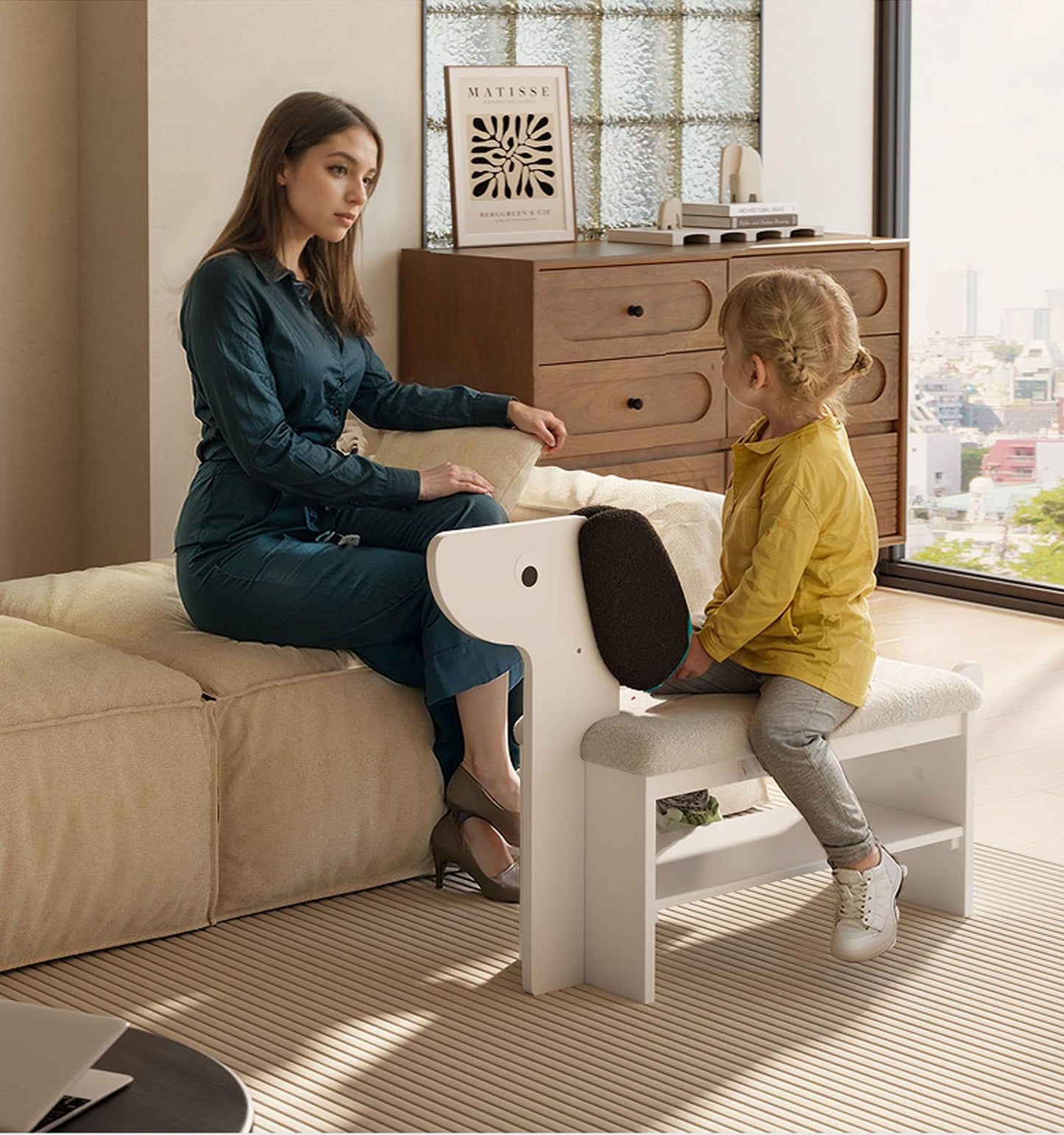 TIMBERKNOWS Storage Bench Wooden Shoe Bench with Cushion,2-Tier Soild Wood Shoe Rack Bench entryway with Organizer,for Hallway Living Room Children's Room,31.6" W x 12" D x 16.5" H,Holds up to 400lbs
