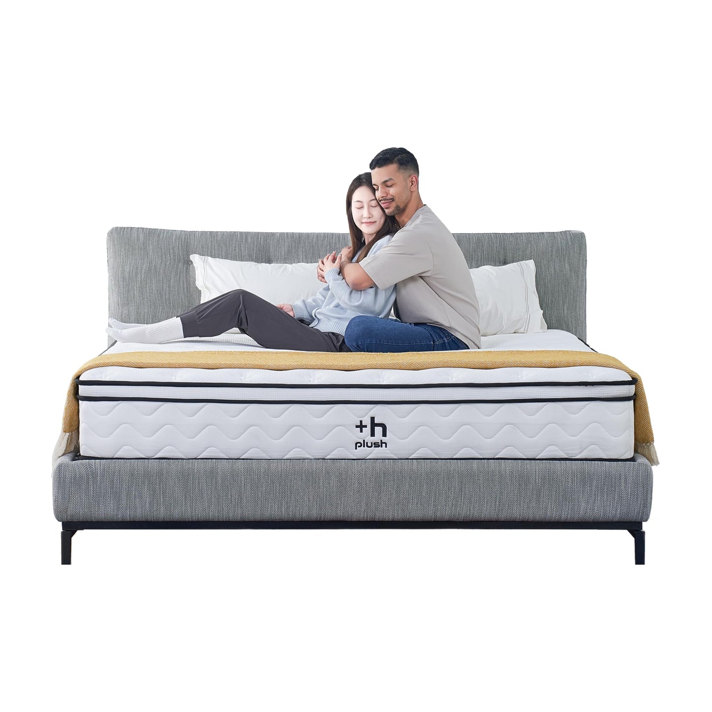 Plush Calm, 12 Inch Full Size Mattress, Hybrid Pocketed Springs, Mattress in a Box with Memory Foam, Medium Firm Feel, Motion Isolation, Multi-Zone Spinal Support