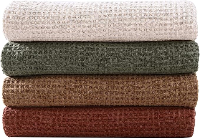 Eddie Bauer Blanket Soft Waffle Weave Bedding, Medium Weight Bedroom Decor, Softens Every Wash, King, White