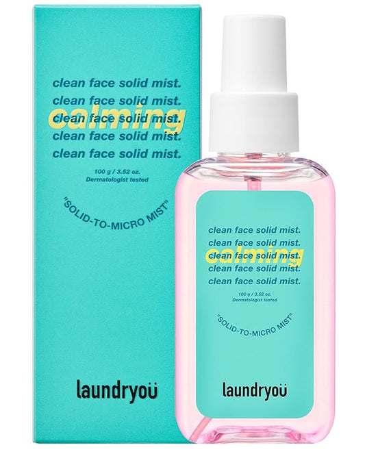 Clean Face Solid Mist - Calming, Hydrating, and Moisturizing Gel-To-Mist Dermatologist Tested Hypoallergenic Facial Spray for Redness Relief and Soothing Irritated Skin - (3.38 fl. oz.)