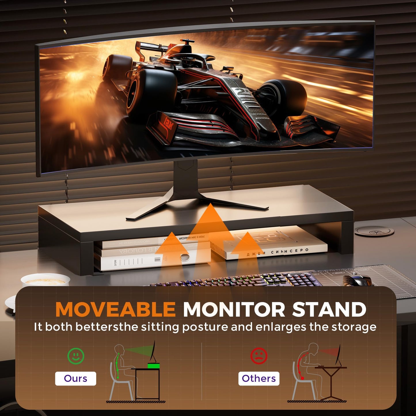 GTRACING L Shaped Gaming Desk 57", Reversible Computer Desk Compatible with Monitor Arm Corner Desk Gaming Table for Home Office Desks Easy to Assemble Ergonomic Corner Table with Durable Steel Frame