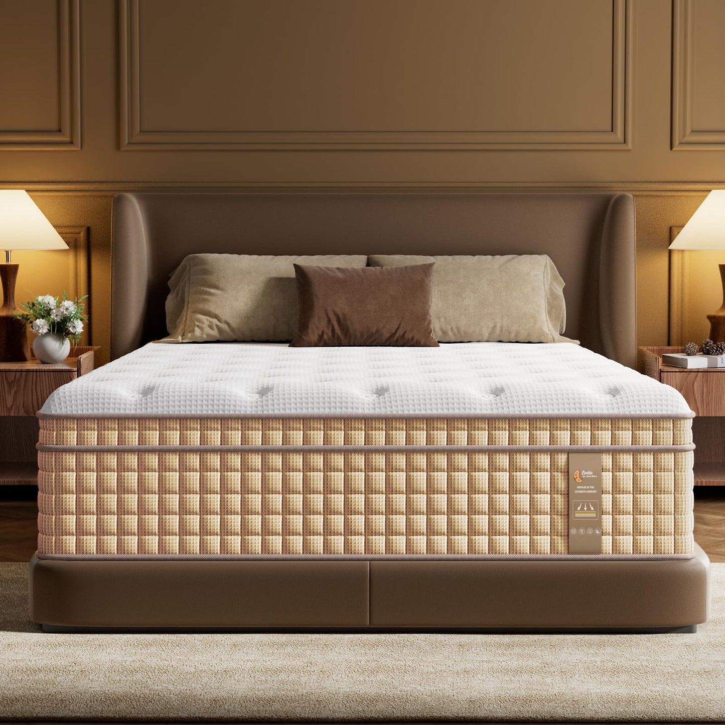 BedStory Queen Mattress Hybrid 14 Inch Mattresses Gel Memory Foam & Pocket Spring Bed for Back Pain Relief, Fiberglass-Free, CertiPUR-US