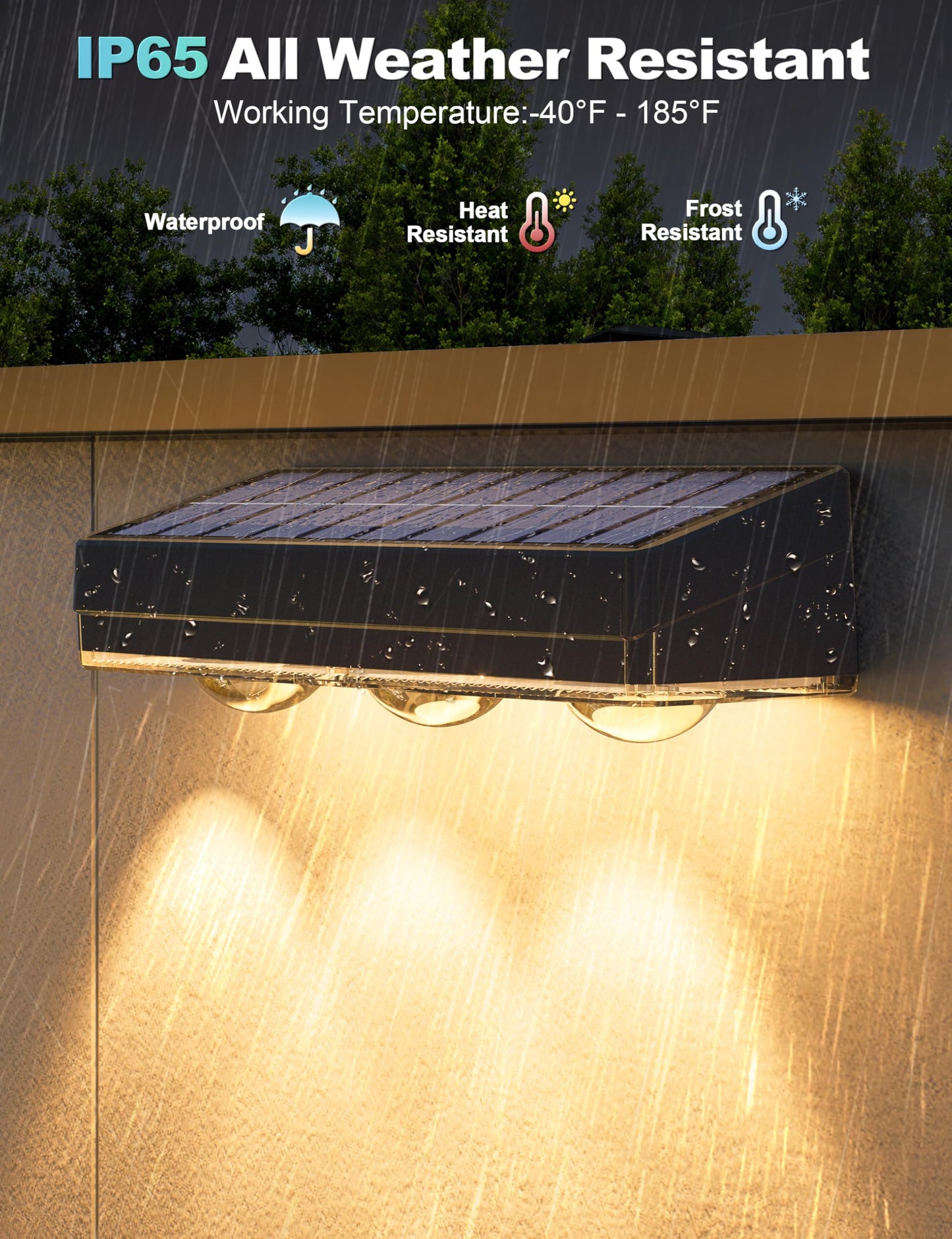 APONUO Solar Fence Lights Outdoor Waterproof, Fence Lights Solar Powered, 12 RGB Color Modes & Warm White & Cool White, Fence Solar Light Outdoor for Backyard, Patio, Wall, Deck, Yard（12 Pack, Black）
