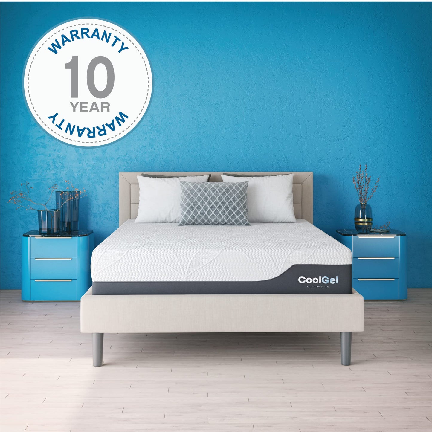 Cool Gel Chill 14 Inch Medium Firm Memory Foam Mattress Queen Size, with 2 Bonus CoolGel Memory Foam Bed Pillows, 14" with Pressure Relief, CertiPUR-US Certified, Cooling Queen Mattress in a Box