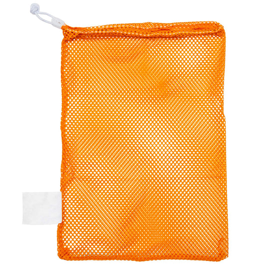 Champion Sports Mesh Sports Equipment Bag, Gold, 12x18 Inches - Multipurpose, Nylon Drawstring Bag with Lock and ID Tag for Balls, Beach, Laundry