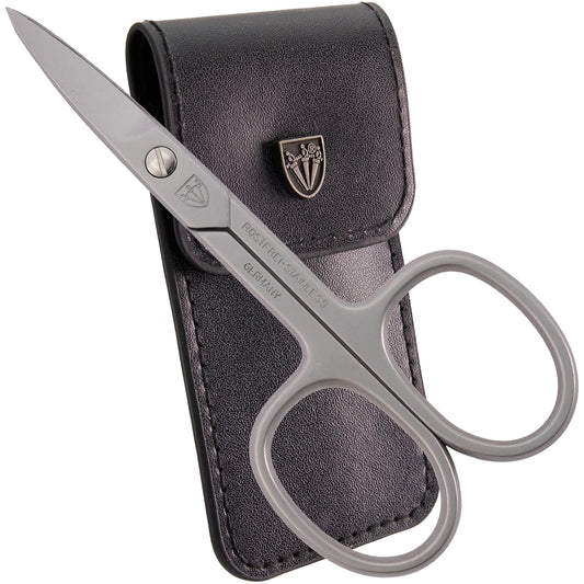3 Swords Germany - brand quality STAINLESS STEEL INOX STRAIGHT NAIL SCISSORS (1 PIECE) with case for manicure pedicure - nail care by 3 Swords - Made in Germany