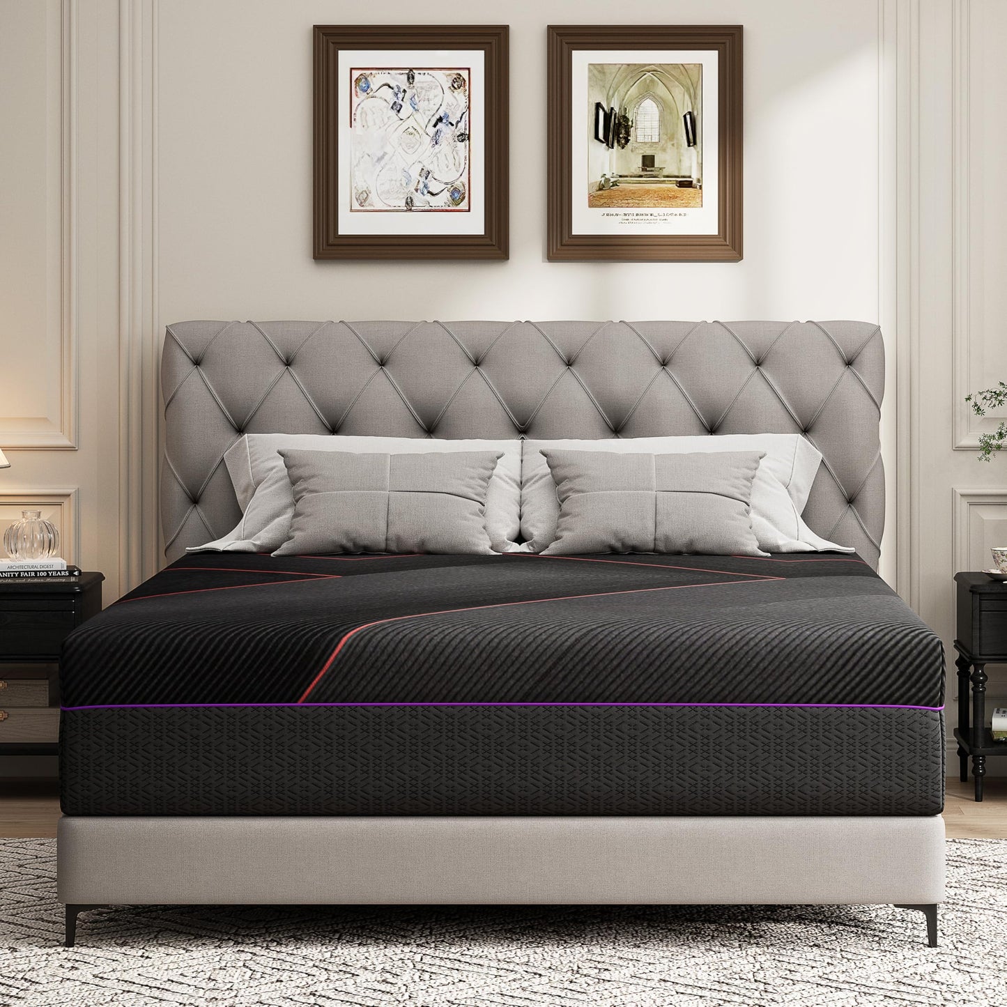 BedsPick Queen Mattress, 12 Inch Memory Foam Mattress for Pressure Relief, Medium Feel, Cooling Gel Memory Foam with Washable Cover, CertiPUR-US