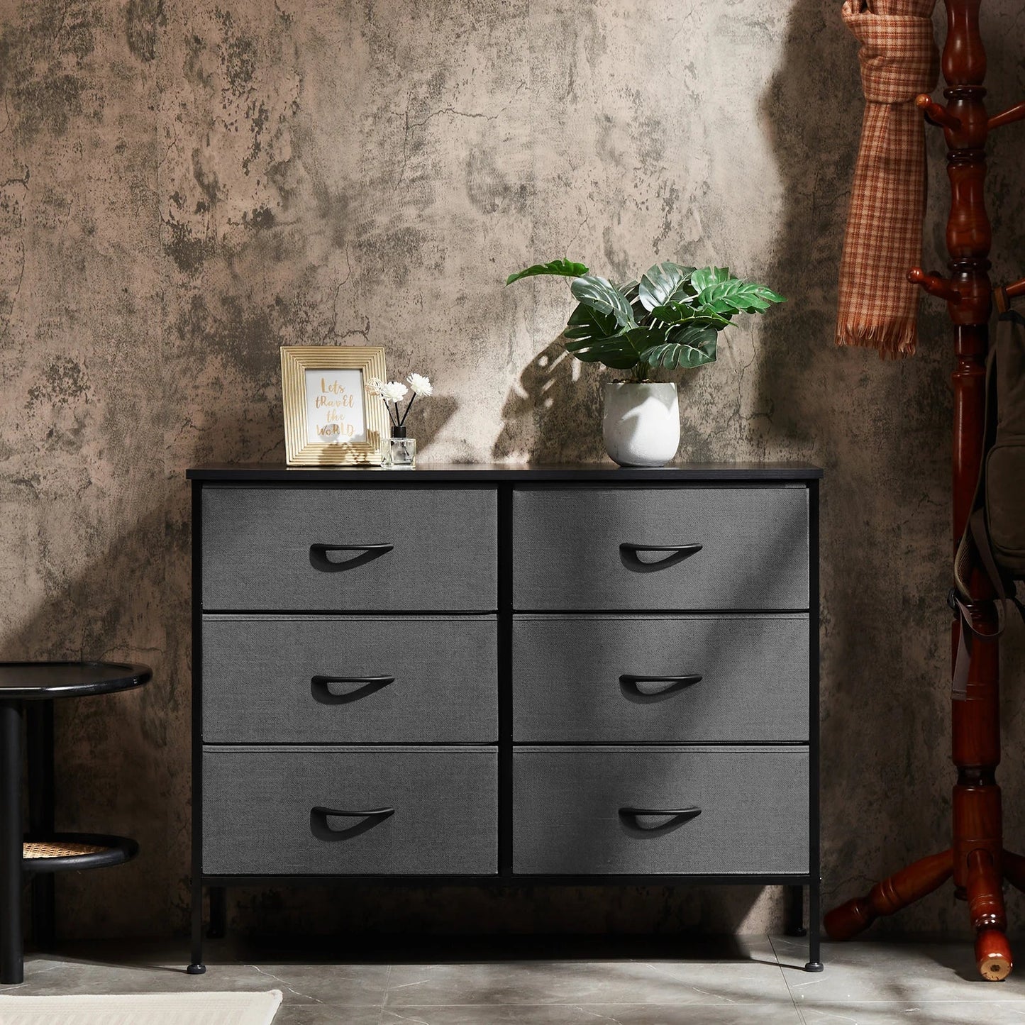 JHK Fabric Nightstand for Bedroom