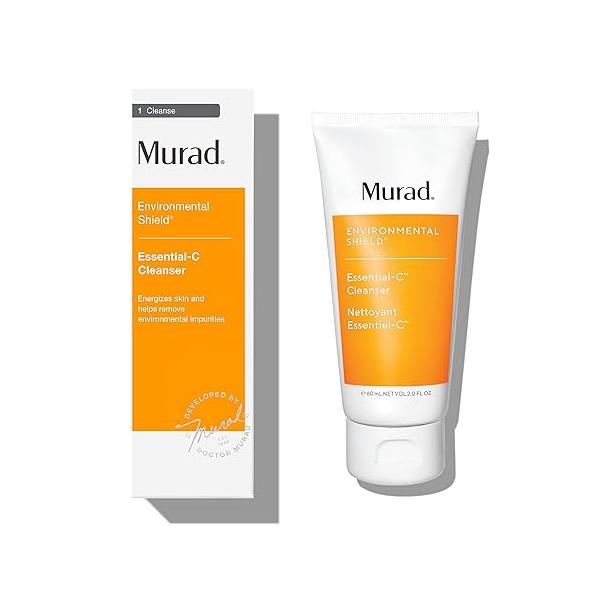 Murad Essential-C Cleanser - Energizing Antioxidant Citrus Face Wash with Vitamin C Technology Brightening Foaming Gel Washes Away Pollution and Impurities & Conditions Nourishes Skin