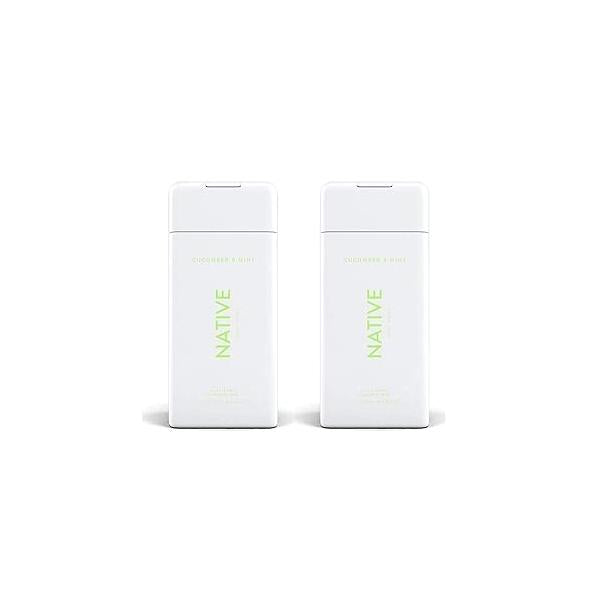 Native, Cucumber and Mint Body Wash 11.5 oz Bottles x2