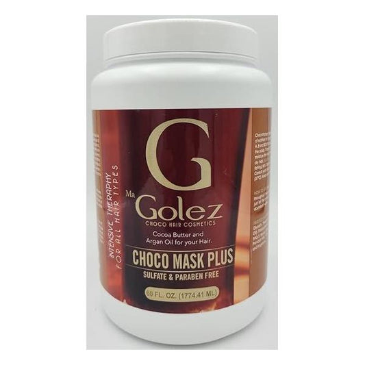 Choco Mask Plus 60 oz. Chocolate Protein, Sulfate and Paraben Free, Cocoa Butter Argan Oil, Intensive Therapy for All Hair Types