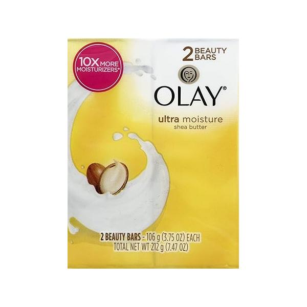 Olay Outlast Ultra Moisture Shea Butter Beauty Bar, 7.52 Ounce, Pack of 2