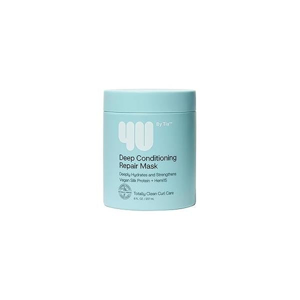4U by Tia Deep Conditioning Hair Mask - Gardenia Hemi-15 for Damaged Sulfate Free & Paraben free Curly, Coily, Kinky (8 fl oz)