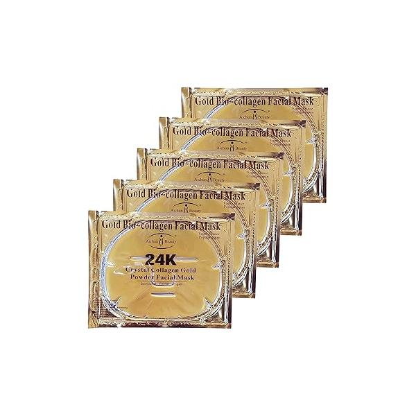 Luxurious 24k Gold Bio-collagen Facial Mask (5pcs)