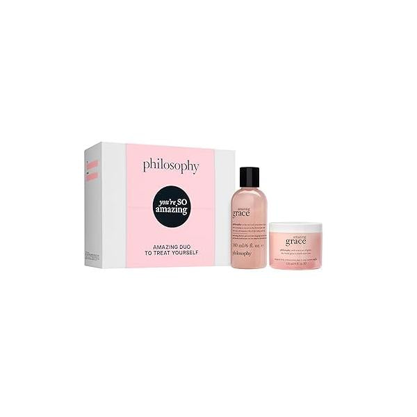 philosophy you're so amazing gift set - 2-pc. grace hydrating shower gel (6oz) & whipped body crème (4oz) moisturizing bath duo for women