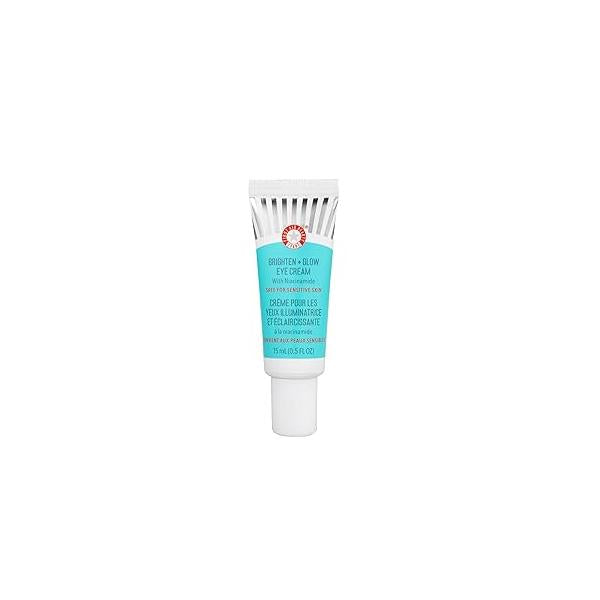First Aid Beauty - Brighten + Glow Eye Cream with Niacinamide, Gives Skin an Instant and Hydrates to Gradually & Help Reduce Appearance of Dark Circles, Safe for Sensitive Skin, 0.5 oz